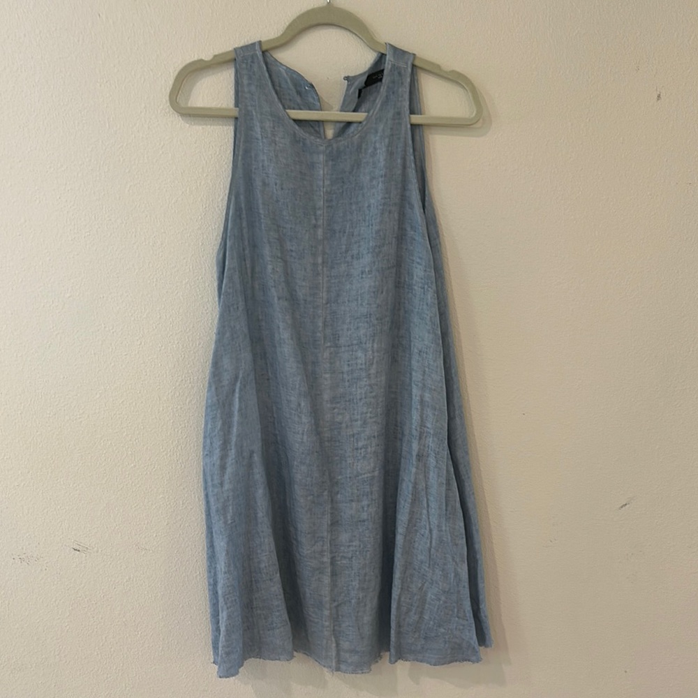 Zara Blue Halter Sundress Sleeveless Casual Mini